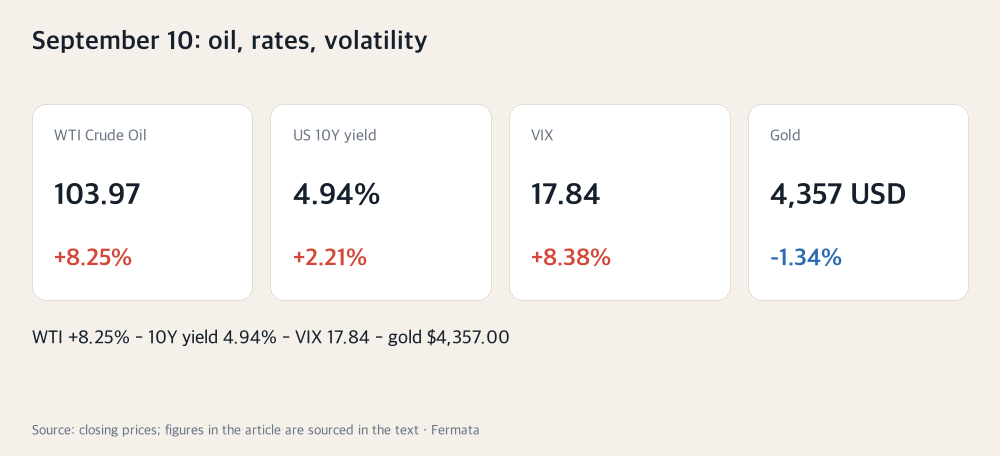 September 10: oil, rates, volatility
